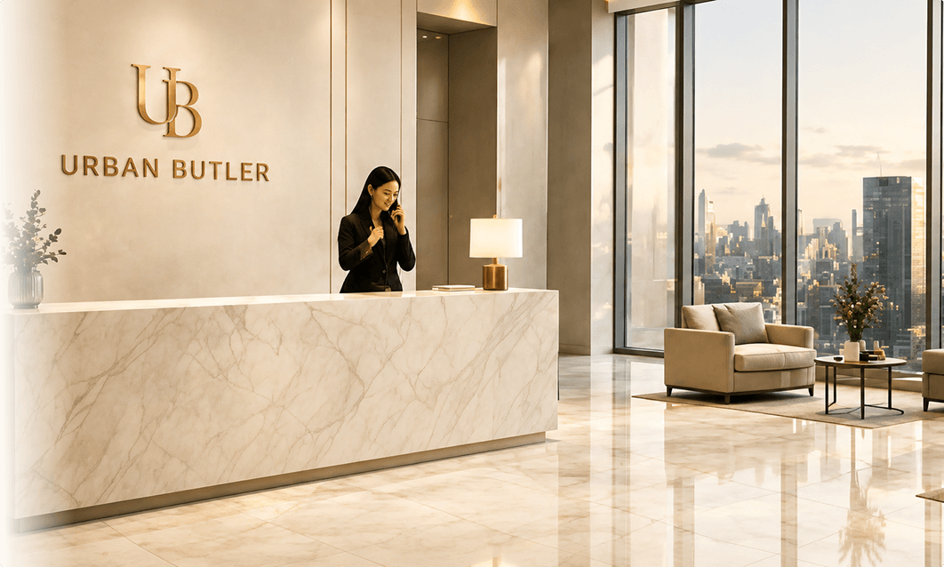 Luxury residential building with premium concierge amenities