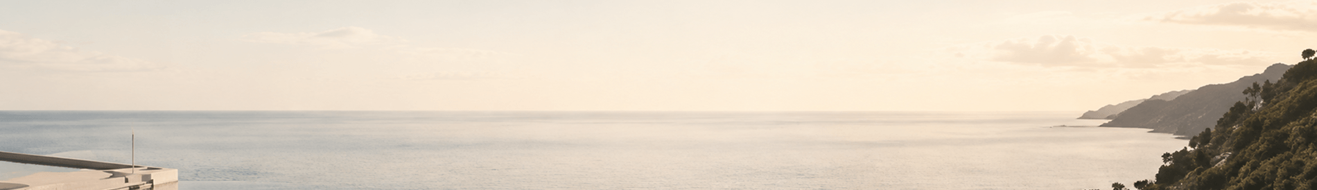 Coastal landscape at golden hour